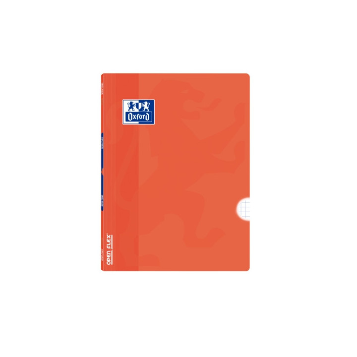 Oxford School Classic Openflex Libreta Grapada A5+ 48 Hojas Cuadricula 4x4 con Margen - Tapa de Plastico Translucido - Ideal pa