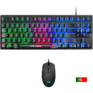 Mars Gaming Combo Gaming MCPTKL - Teclado TKL y Raton Ligero - Iluminacion RGB Breathing & Flow - Tecnologia H-Mech - Hasta 320