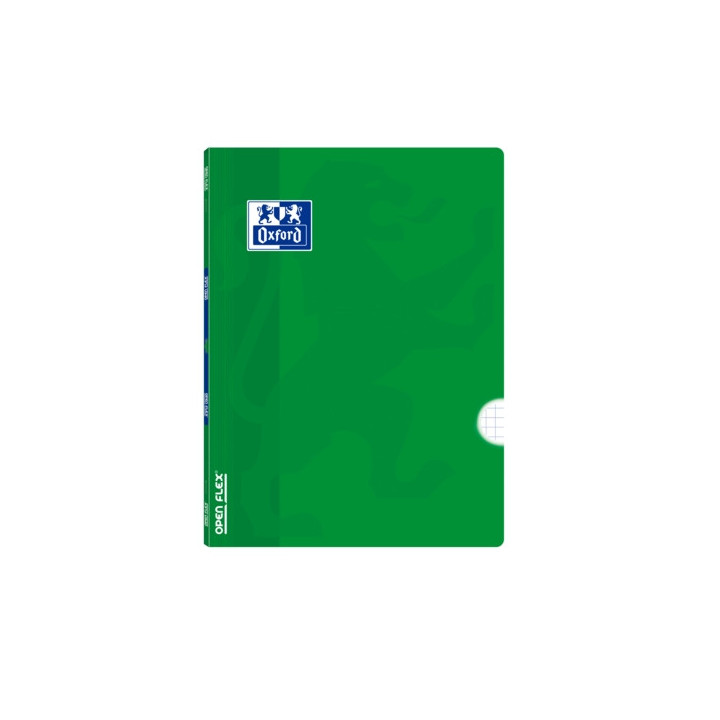 Oxford School Classic Openflex Libreta Grapada A5+ 48 Hojas Cuadricula 4x4 con Margen - Tapa de Plastico Translucido - Ideal pa
