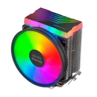 Mars Gaming MCPU33 Ventilador CPU Dual 110mm con Disipador 3 Heatpipes - Iluminacion FRGB - Velocidad Max. 1600rpm - Color Negr