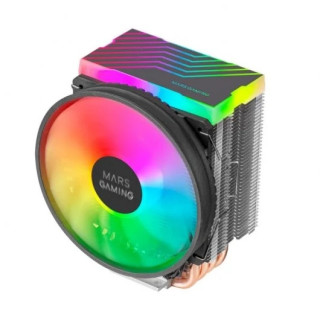 Mars Gaming MCPU44 Ventilador CPU Dual 110mm con Disipador 4 Heatpipes - Iluminacion ARGB - Velocidad Max. 1600rpm - Color Negr
