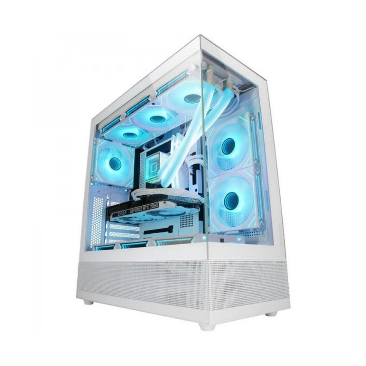 Mars Gaming MC-SET Caja Semitorre Gaming - Doble Cristal Templado - AirTech Mesh - Doble Camara - Soporte Refrigeracion Liquida
