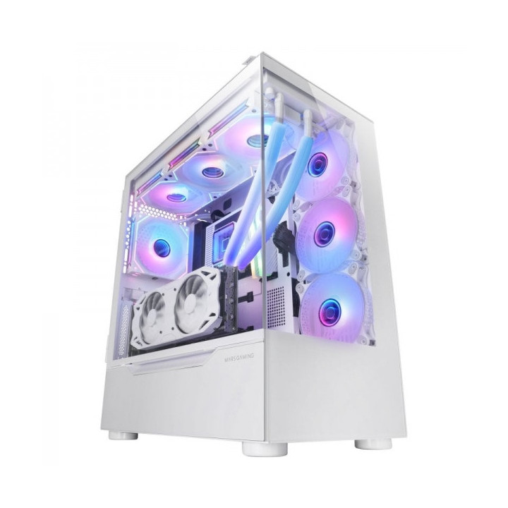Mars Gaming MC-ULT Caja Gaming CUSTOM - Cristal Templado Panoramico - Soporte E-ATX - Capacidad para 9 Ventiladores - Camara Du