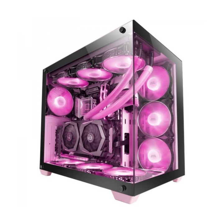 Mars Gaming MCV4 Torre Gaming Custom Premium - Cristal Templado Sin Marco - Estructura Modular Doble Camara - Soporte E-ATX - P
