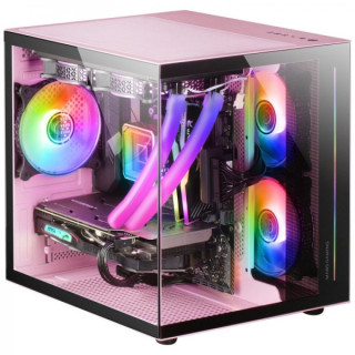 Mars Gaming MC-VIEW Minitorre Gaming Custom Premium - Cristal Templado - Estructura Modular - Soporte 7 Ventiladores - Compatib