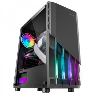 Mars Gaming MC-X2 Caja FRGB - Frontal de Acero - Ventana Lateral Completa - Soporte para 4 Ventiladores - Espacio para Componen