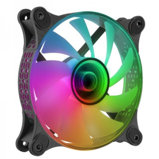 Mars Gaming MF-3D ARGB Ventilador - Efecto Espejo Infinito 3D - Iluminacion ARGB 360° - Compatible con Asus Aura Sync y mas -