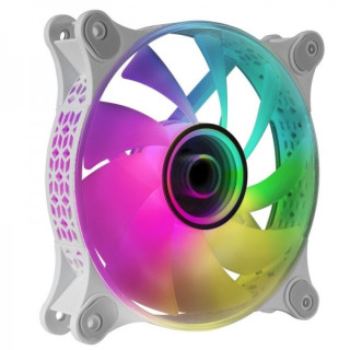 Mars Gaming MF-3D Ventilador ARGB - Efecto Espejo Infinito 3D - Iluminacion 360° - Compatible con Controladores ARGB - Color B