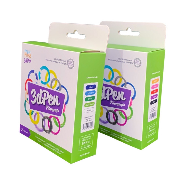 MyFirst Filament Refill - Pack 5 Recambios Filamentos para 3D PEN Make - Colores Calidos