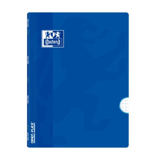 Oxford School Classic Openflex Libreta Grapada A4 48 Hojas Cuadricula 4x4 con Margen - Tapa de Plastico Translucido - Ideal par