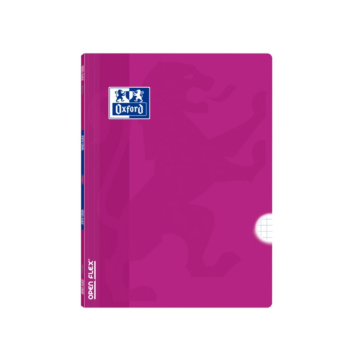 Oxford School Classic Openflex Libreta Grapada A4 48 Hojas Cuadricula 4x4 con Margen - Tapa de Plastico Translucido - Ideal par