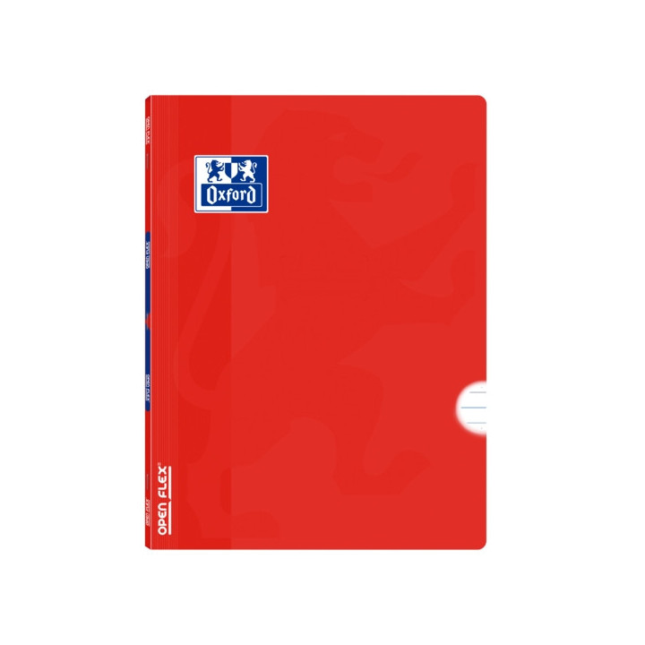 Oxford School Classic Openflex A4 Libreta Grapada - Tapa de Plastico Resistente - 1 Linea con Margen - 48 Hojas de Papel de Cal