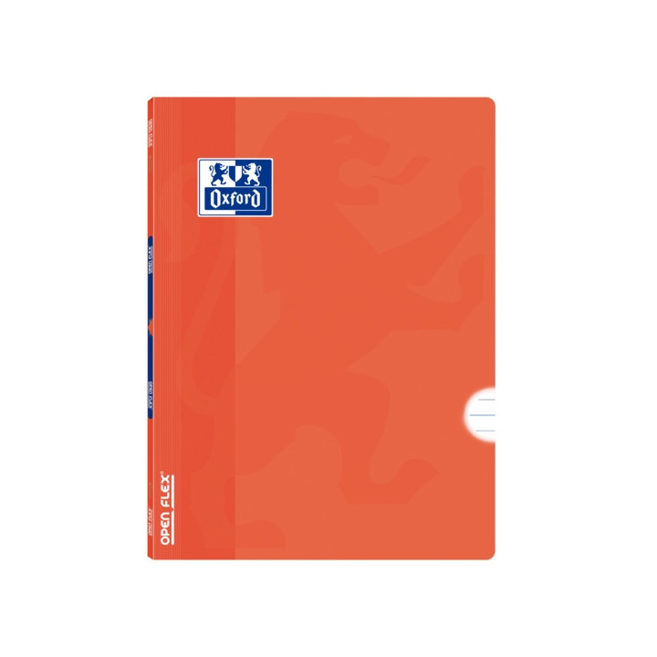 Oxford School Classic Openflex A4 Libreta Grapada - Tapa de Plastico Resistente - 1 Linea con Margen - 48 Hojas - Color Naranja