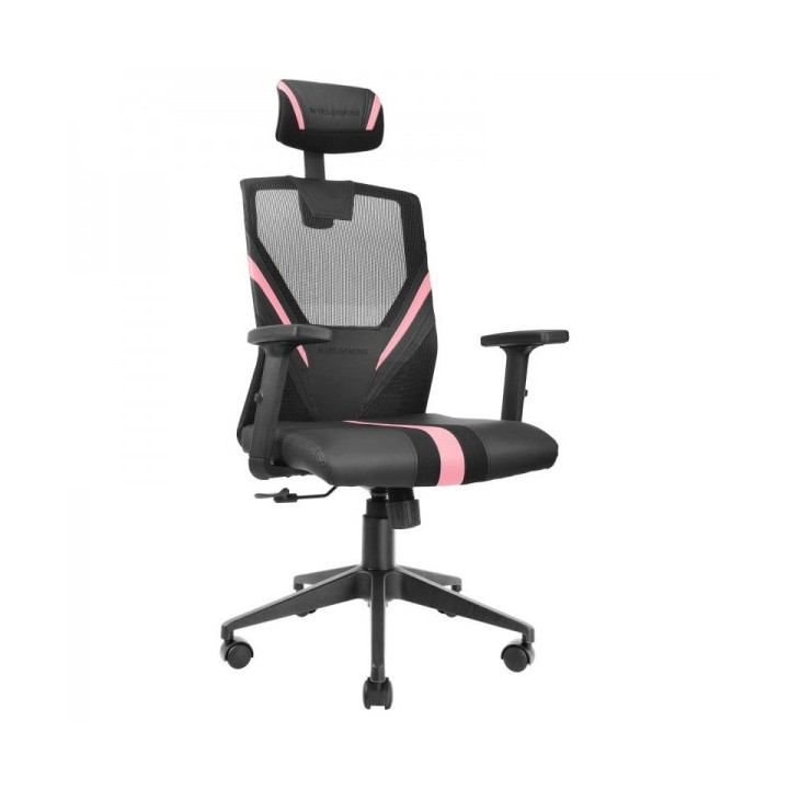 Mars Gaming MGC-ERGO Silla Gaming - Ergonomia Total - Soporte Lumbar y Cervical Ajustable - Reclinacion 90-160° - Base Reforza