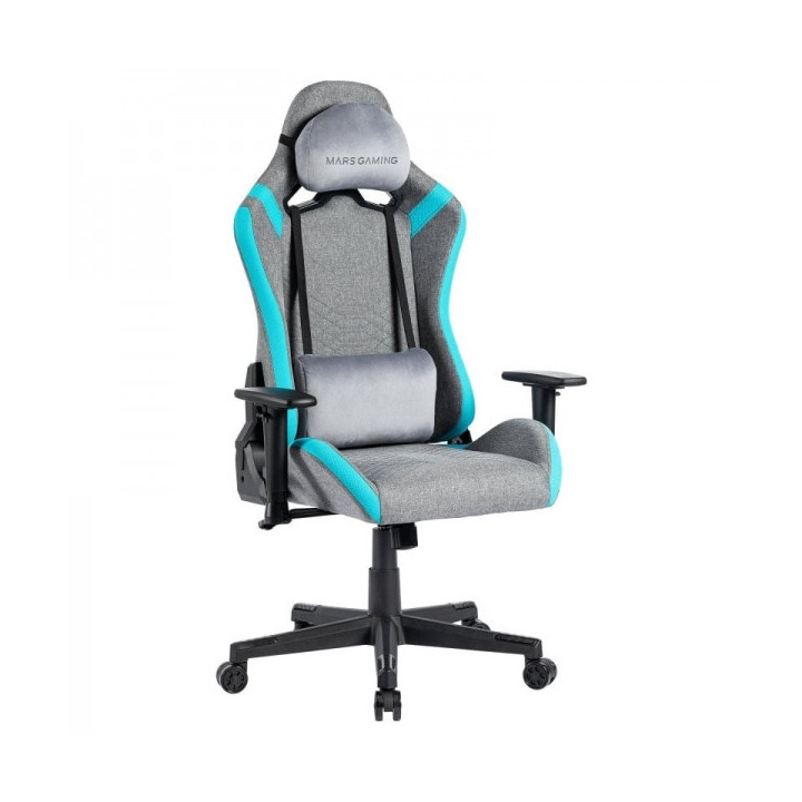 Mars Gaming MGC-PRO Silla Gaming - Fabric Transpirable - Cojines Soft-Touch - Reposabrazos 2D - Respaldo Reclinable - Soporta 1