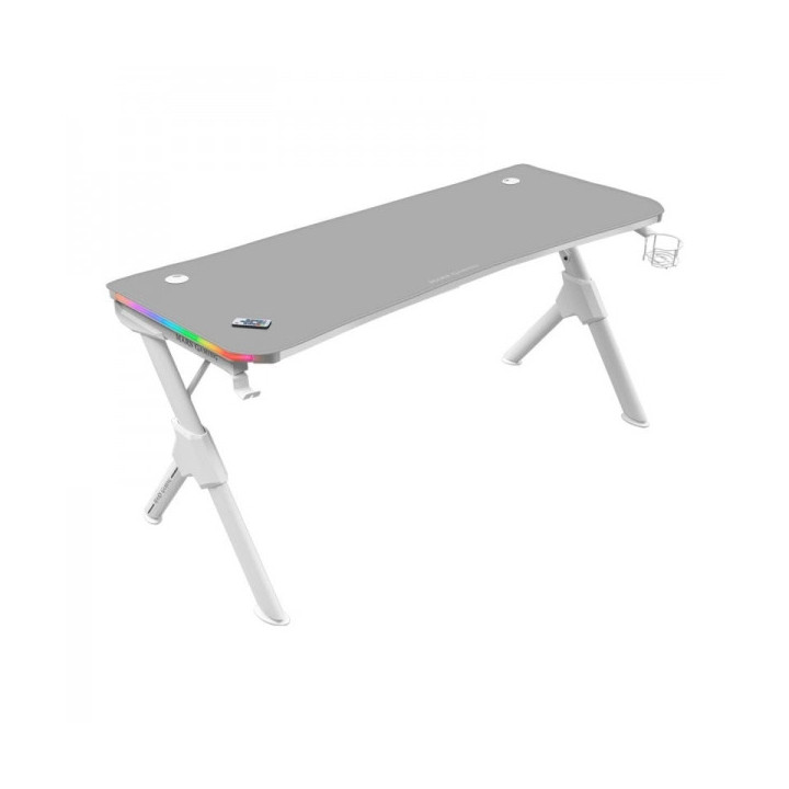 Mars Gaming MGD140RGB Mesa Gaming - Iluminacion 3D ARGB - Espacio Extragrande - Estructura de Acero - Alfombrilla Nanotextil -