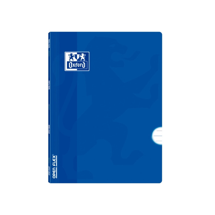 Oxford School Classic Openflex A4 - Tapa de Plastico Resistente - Libreta Grapada - 1 Linea con Margen - 48 Hojas - Color Azul