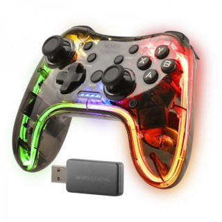 Mars Gaming MGP-24 Controlador Inalambrico - Conexion 2.4GPRO - Vibracion Haptica Dual - 20 Botones Tactiles - Compatibilidad M