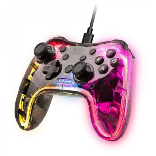 Mars Gaming MGP-C Gamepad Profesional - Iluminacion NEON RGB - Vibracion Haptica Dual - Compatibilidad Multiplataforma - 20 Bot