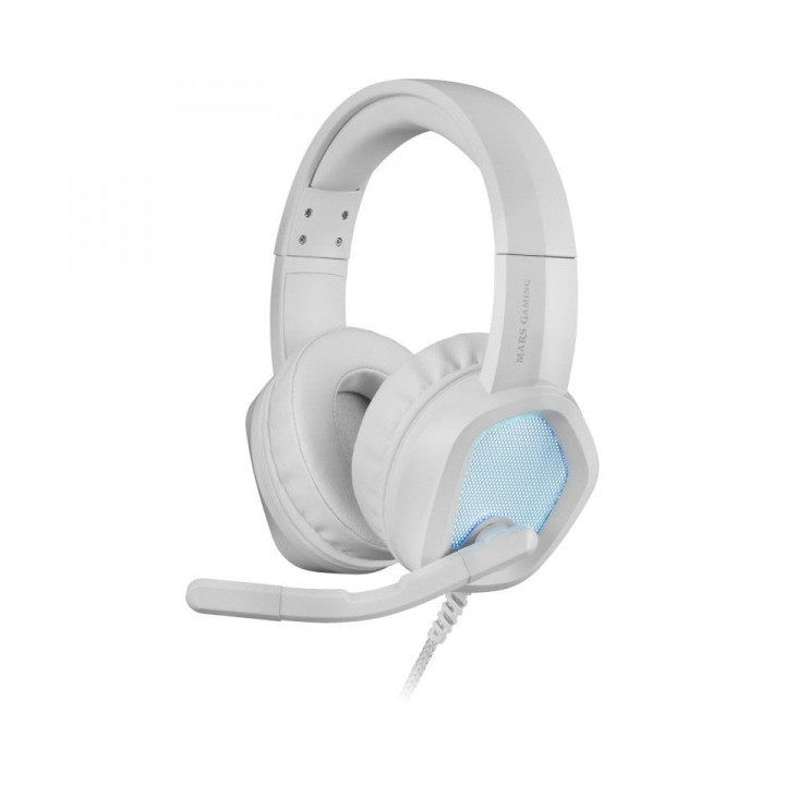 Mars Gaming MH320 Auriculares Gaming - Iluminacion RGB Flow - Drivers Ultra-BASS 3D - Microfono con Cancelacion de Ruido - Comp