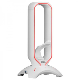 Mars Gaming MHHPRO Accesorio 3 en 1 - Soporte Auriculares - Bungee Raton - 2 Puertos USB 3.0 - Iluminacion RGB Flow 10 Modos -