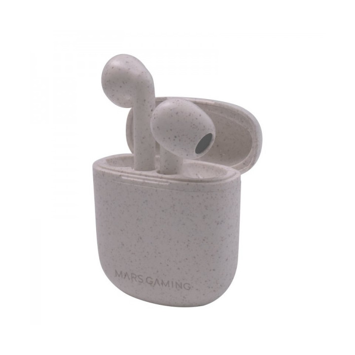 Mars Gaming MHI-ECO Auriculares TWS Ecologicos - Materiales Sostenibles - Bluetooth 5.1 - Sonido Alta Fidelidad - 20h Autonomia