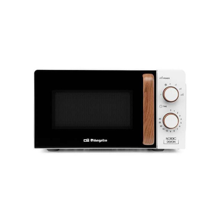 Orbegozo Mi 2122 Microondas - Capacidad 20L - Potencia 700W - 6 Niveles de Potencia - Temporizador 30min - Descongelacion - 230