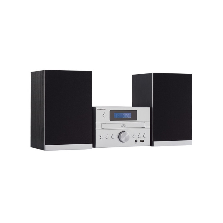 Thomson MIC122BT Micro Cadena Bluetooth - Reproductor de CD y Radio FM - Potencia Musical 50W - Tecnologia Bass Boost - Mando a