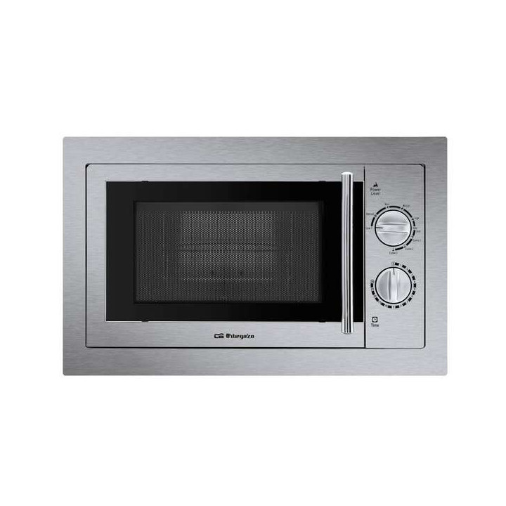 Orbegozo MIG 2033 Microondas Encastrable con Grill Potente y Duradero - con Acabado en Acero Inoxidable y Marco Exclusivo 9 Niv