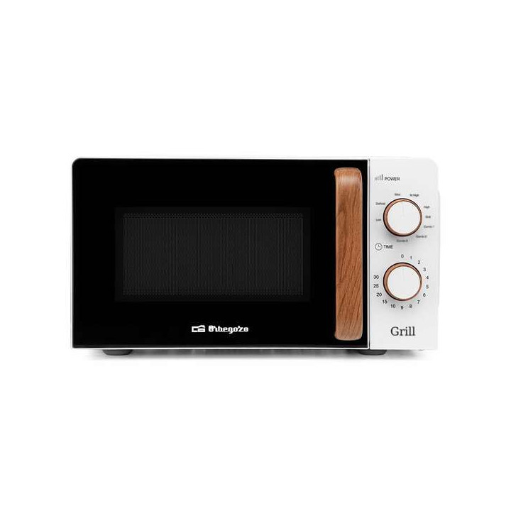 Orbegozo MIG 2142 Microondas con Grill - Capacidad 20L - Potencia 700W - Grill 900W - 5 Niveles de Potencia - Temporizador 30mi