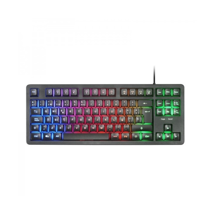 Mars Gaming MK023 Teclado Gaming - Tecnologia H-Mech RED - Iluminacion FRGB LED - Anti-Ghosting - Compatibilidad Universal - Es