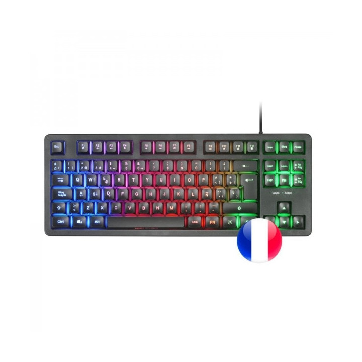 Mars Gaming MK023 Teclado Gaming - Tecnologia H-Mech RED - Iluminacion FRGB LED - Anti-Ghosting - Compatible con Windows
