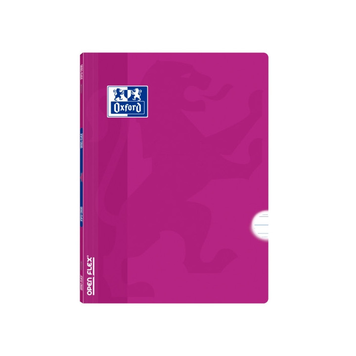Oxford School Classic Openflex A4 - Tapa de Plastico Resistente - Libreta Grapada con Pauta 3.5 y Margen - 48 Hojas - Color Lil