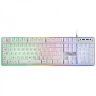 Mars Gaming MK220 Teclado Gaming - Tecnologia H-MECH - Iluminacion FRGB Rainbow Halo - Panel de Aluminio - Alta Durabilidad - C