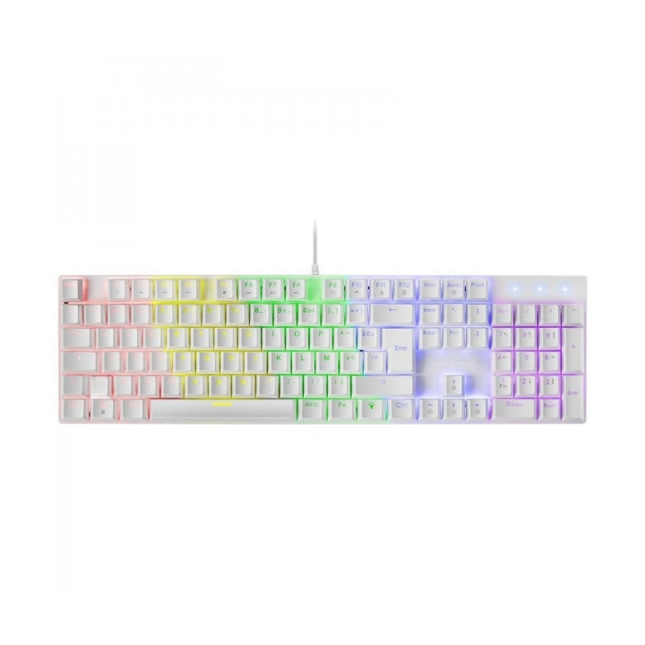 Mars Gaming MK422 Teclado Mecanico RGB - Switches Antipolvo - Teclas Imborrables - 12 Efectos Rainbow - Modo Juego - Anti-ghost