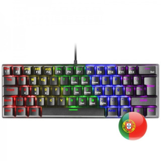 Mars Gaming MK60 Teclado Gaming Mecanico - Ultra-compacto 60% - Iluminacion RGB - Switches Antipolvo - Teclas Imborrables - Ant