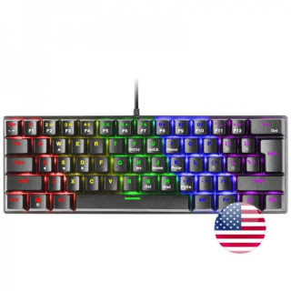 Mars Gaming MK60 Teclado Gaming Mecanico - Ultra-Compacto 60% - Iluminacion RGB - Switches Antipolvo - Teclas Imborrables - Ant