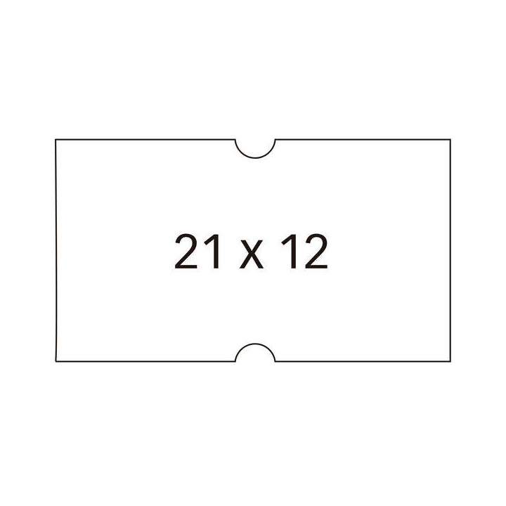 Apli Etiquetas Blancas para Maquinas Etiquetadoras de Precios de 1 Linea - Tamaño 21x12mm - Pack de 6 Rollos con 1000 Etiqueta