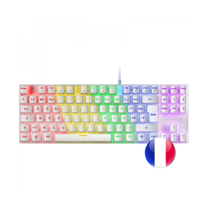 Mars Gaming MK80 Teclado Gaming Mecanico - Compacto TKL - Iluminacion RGB - Teclas Doble Inyeccion - Switches Antipolvo - Multi