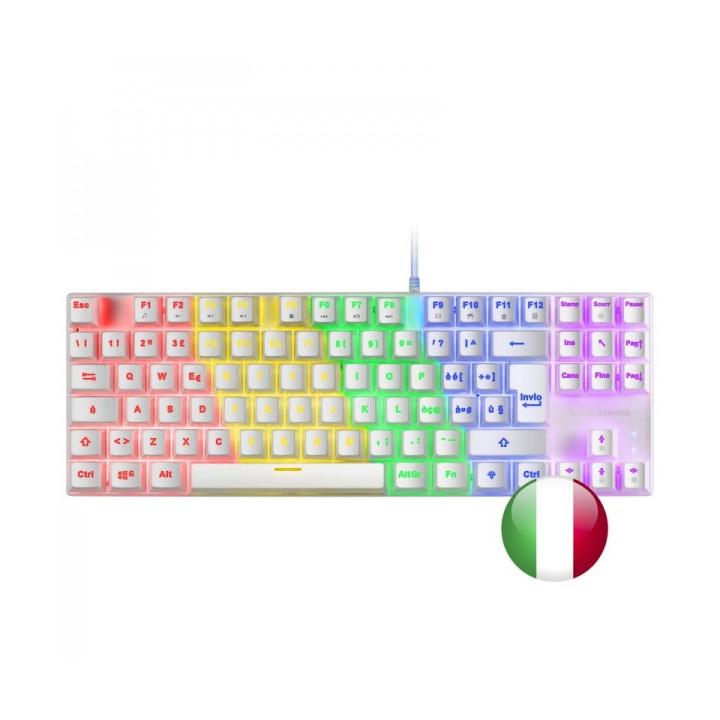 Mars Gaming MK80 Teclado Gaming Mecanico - Compacto TKL - Iluminacion RGB - Teclas Imborrables - Switches Antipolvo - Multiplat