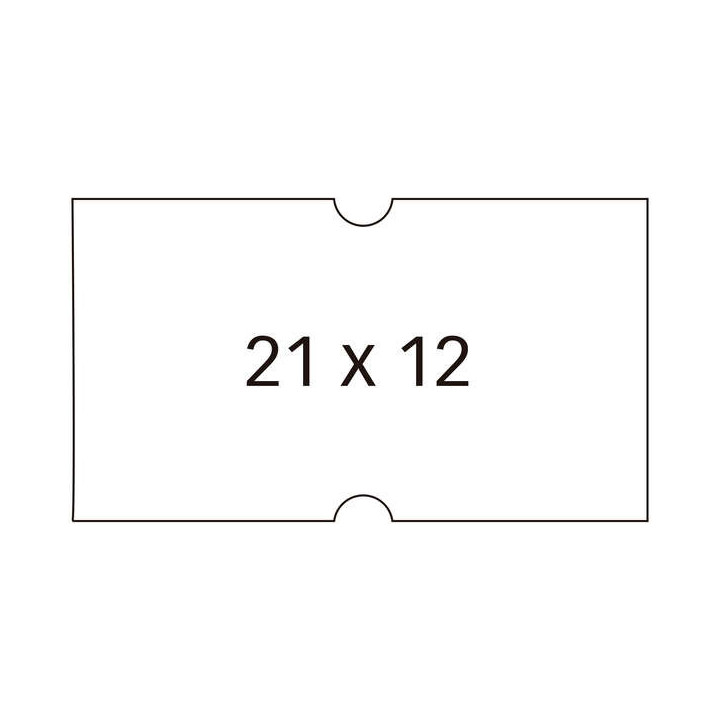 Apli Pack de 6000 Etiquetas Blancas para Maquinas Etiquetadoras de Precios de 1 Linea - Tamaño 21 x 12mm - 6 Rollos con 1000 E