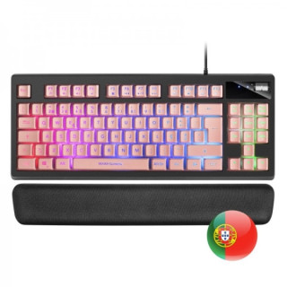 Mars Gaming MKAX Teclado Gaming - Iluminacion RGB 9 Efectos - Diseño Compacto TKL - Tecnologia H-Mech - Control de Volumen Rol