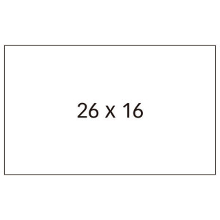 Apli Pack de 6 Rollos de 1000 Etiquetas Blancas para Maquinas Etiquetadoras de Precios de 2 Lineas - Tamaño 26 x 16mm - Adhesi