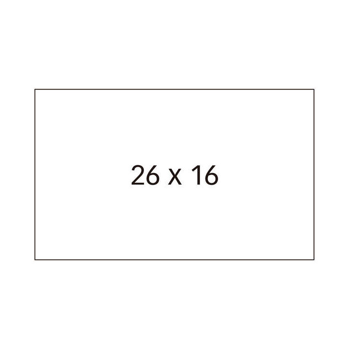 Apli Pack de 6 Rollos de 1000 Etiquetas Blancas para Maquinas Etiquetadoras de Precios de 2 Lineas - Tamaño 26 x 16mm - Adhesi