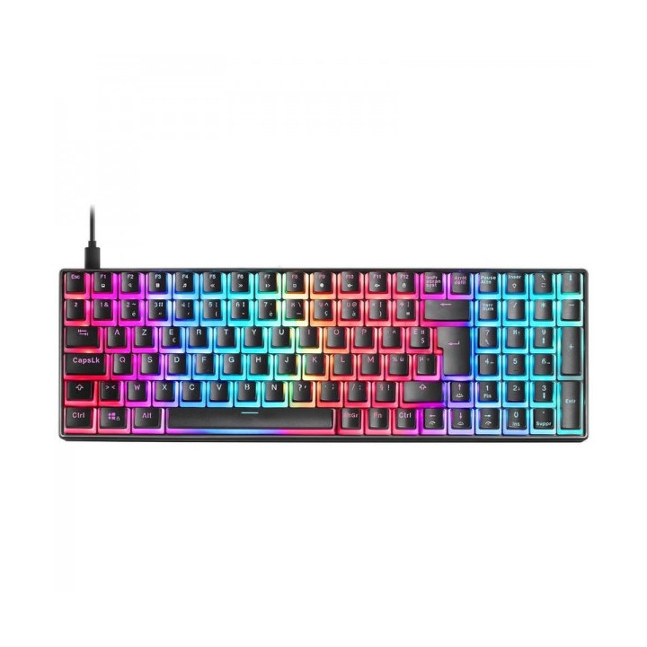 Mars Gaming MKULTRA Teclado Gaming Premium - Tamaño Compacto 96% - Teclas PBT Pudding - Iluminacion RGB Chroma - Switches Anti