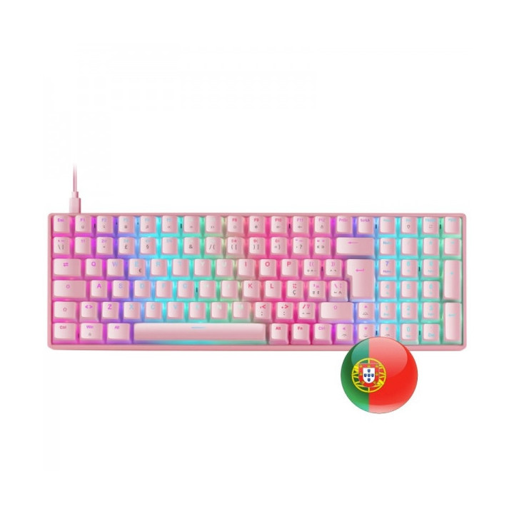 Mars Gaming MKULTRA Teclado Gaming Premium - 96% Compacto - Teclas PBT Pudding - Iluminacion RGB Chroma - Switches Antipolvo OU