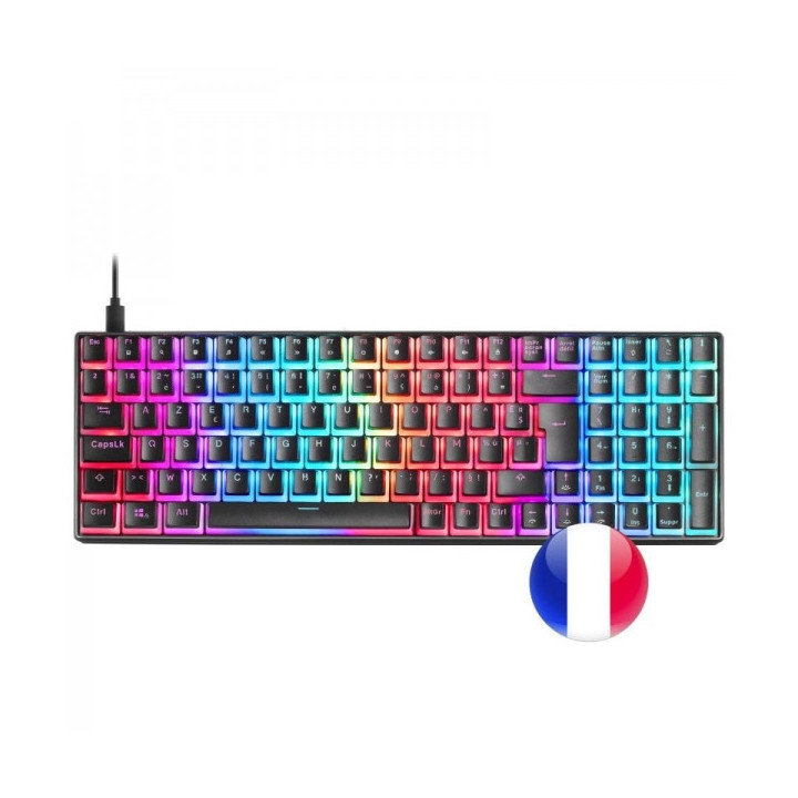 Mars Gaming MKULTRA Teclado Gaming Premium - Compacto 96% - Teclas PBT Pudding - Iluminacion FULL RGB CHROMA - Switches Mecanic