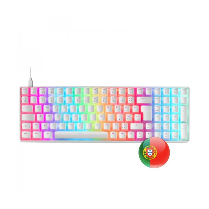 Mars Gaming MKULTRA Teclado Gaming Premium - 96% Compacto - Teclas PBT Pudding - Iluminacion RGB Chroma - Switches OUTEMU SQ -