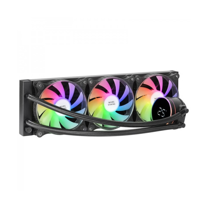 Mars Gaming ML-LCD360 Refrigeracion Liquida ARGB - Disipacion Superior - Ventiladores ARGB 120mm - Pantalla LCD - TDP 600W - Tu