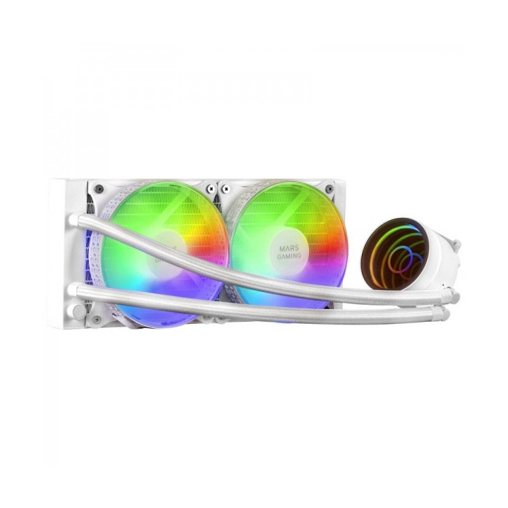 Mars Gaming ML-ONE240 Kit de Refrigeracion Liquida - Potencia 400W - Espejo Infinito FRGB - Bomba OPTI-CHAMBER - Ventiladores S